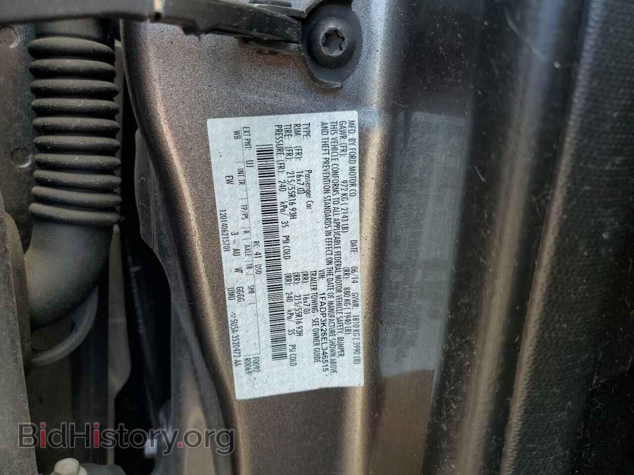 2014 FORD FOCUS - VIN: 1FADP3K26EL346515 - Фото 12