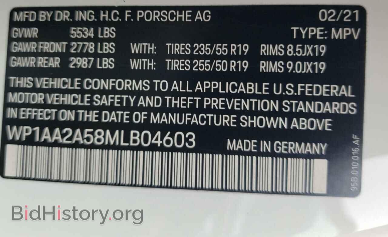 2021 PORSCHE MACAN - VIN: WP1AA2A58MLB04603 - Photo 10