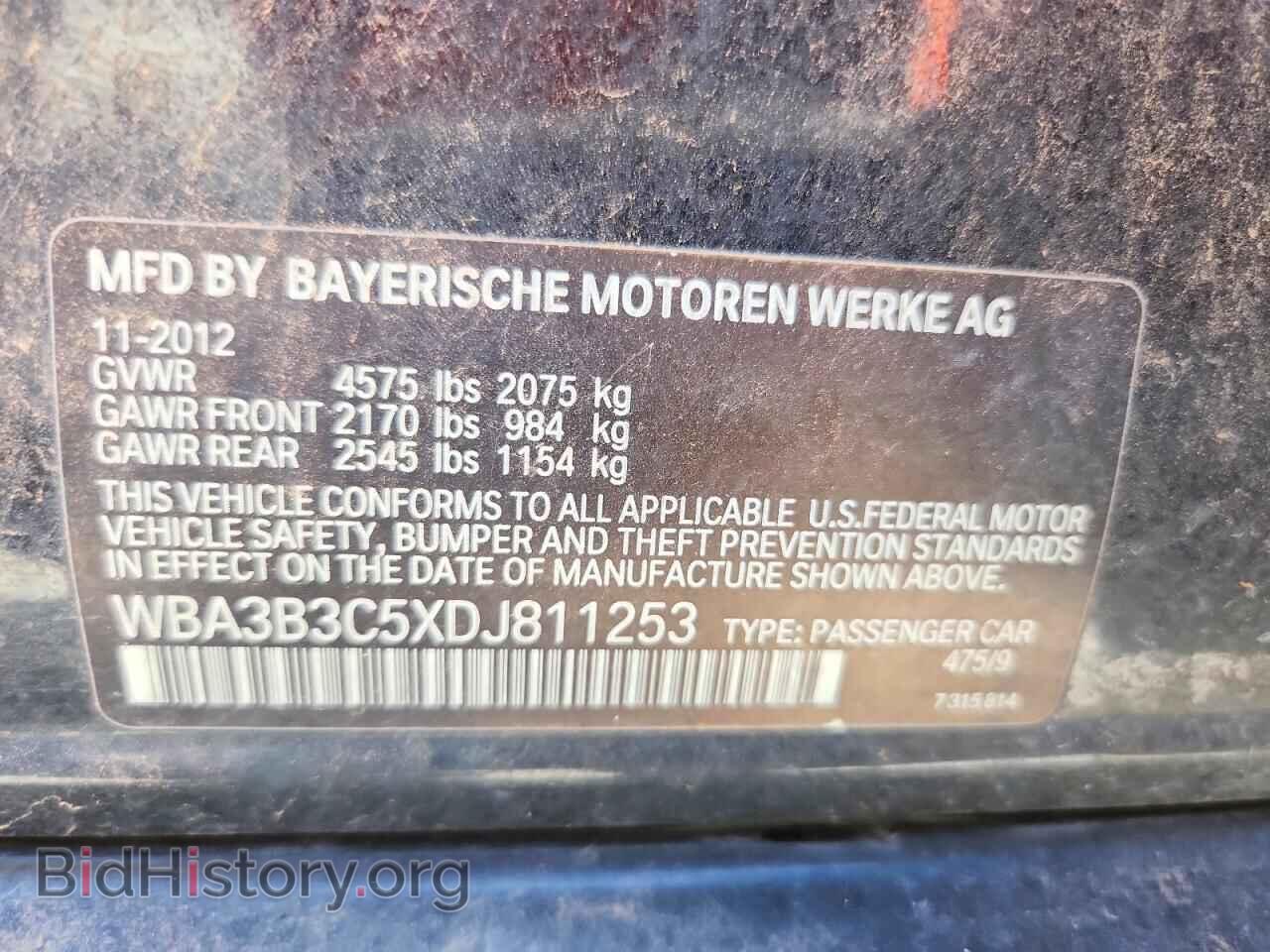2013 BMW 3 SERIES - VIN: WBA3B3C5XDJ811253 - Фото 12