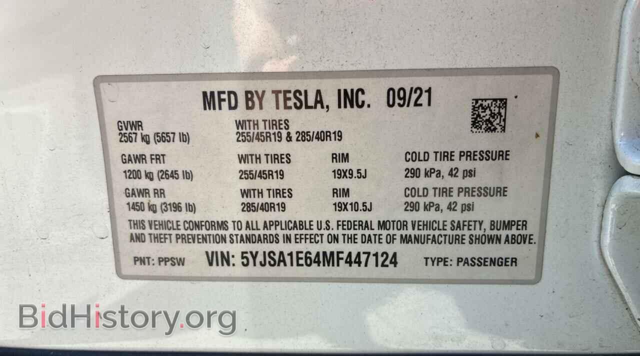 2021 TESLA MODEL S - VIN: 5YJSA1E64MF447124 - Photo 10