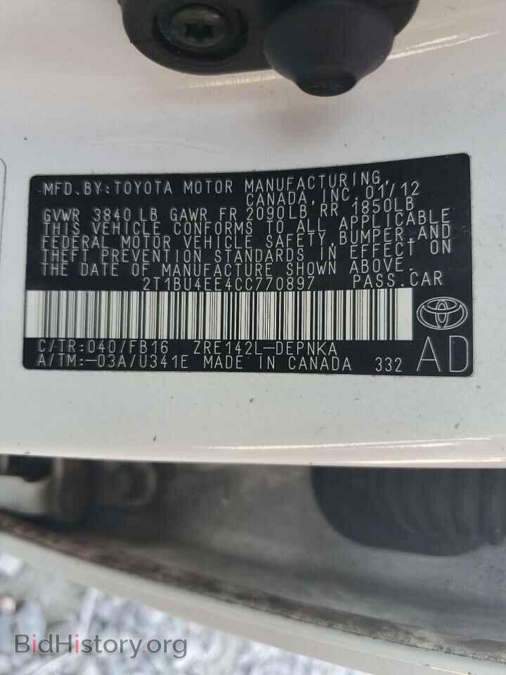 2012 TOYOTA COROLLA - VIN: 2T1BU4EE4CC770897 - Photo 12