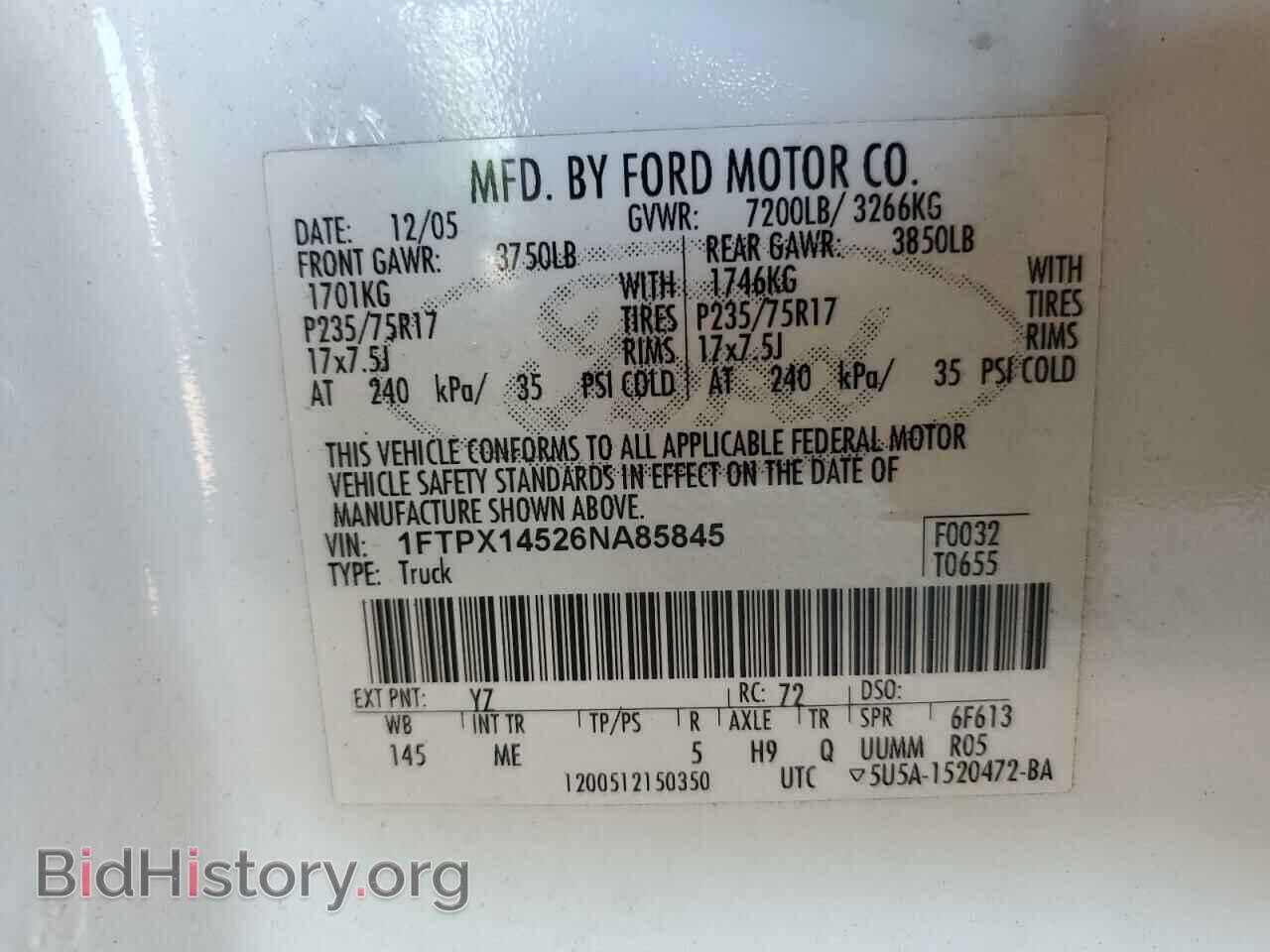 2006 FORD All Models - VIN: 1FTPX14526NA85845 - Photo 12