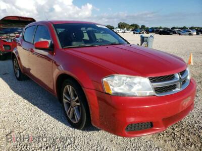 2012 Dodge AVENGER Avenger SX, red — VIN 1C3CDZCB2CN244019, Copart