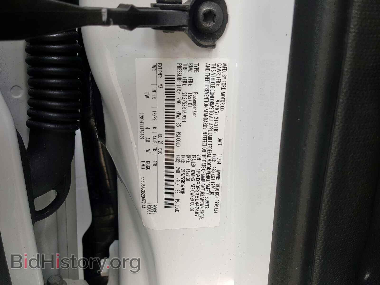 2014 FORD FOCUS SE - VIN: 1FADP3F23EL447487 - Фото 10