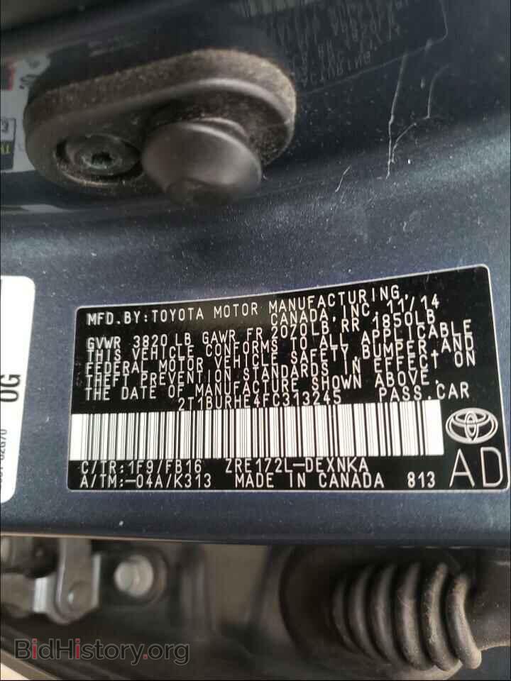 2015 TOYOTA COROLLA - VIN: 2T1BURHE4FC313245 - Фото 10
