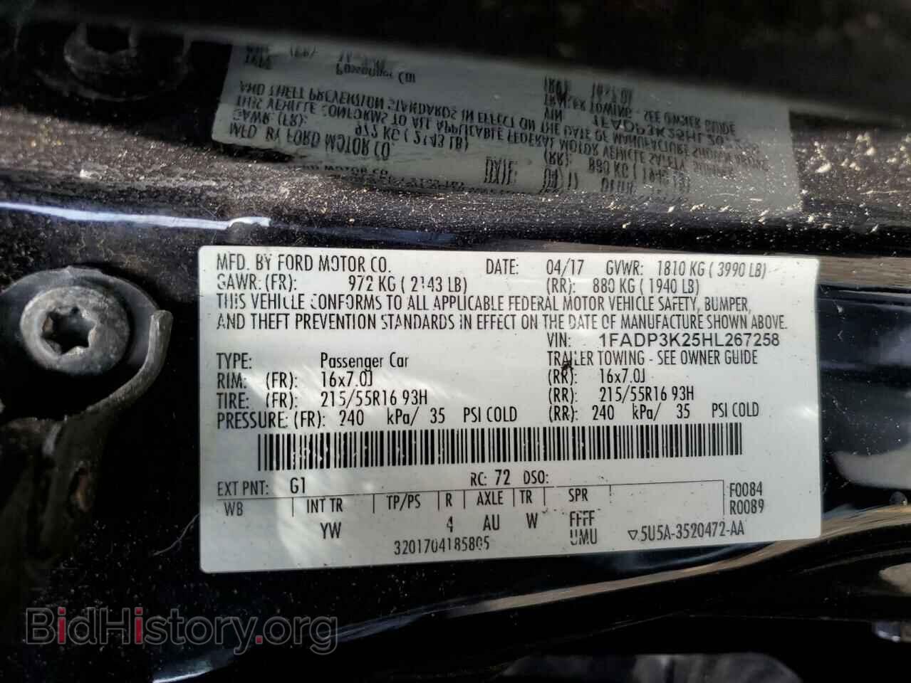 2017 FORD FOCUS - VIN: 1FADP3K25HL267258 - Photo 12