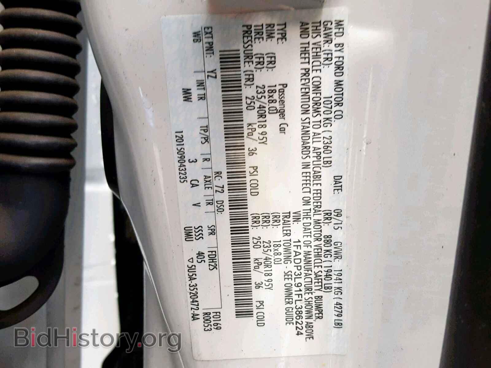 2015 FORD FOCUS - VIN: 1FADP3L91FL386224 - Фото 10