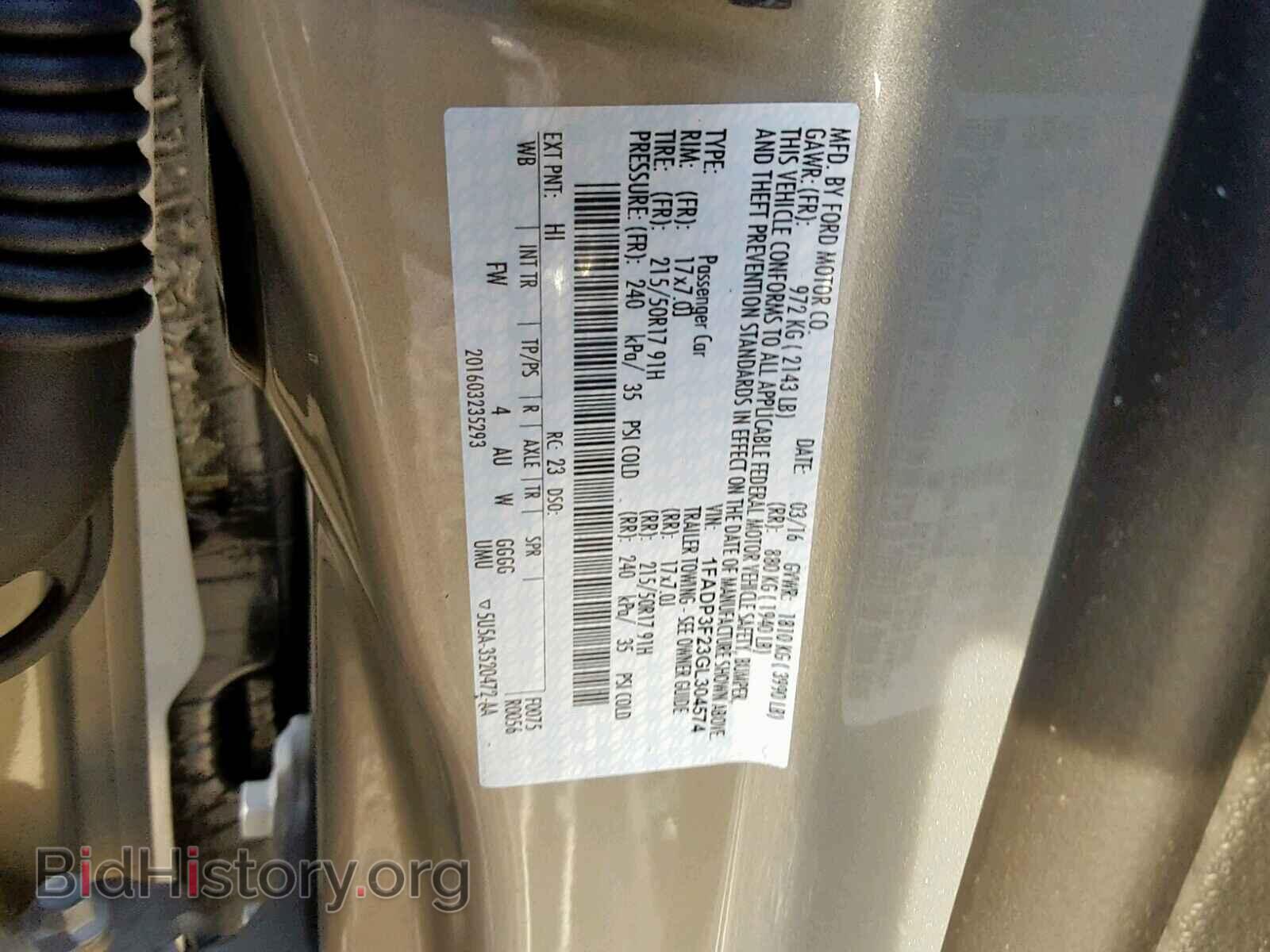2016 FORD FOCUS SE - VIN: 1FADP3F23GL304574 - Фото 10