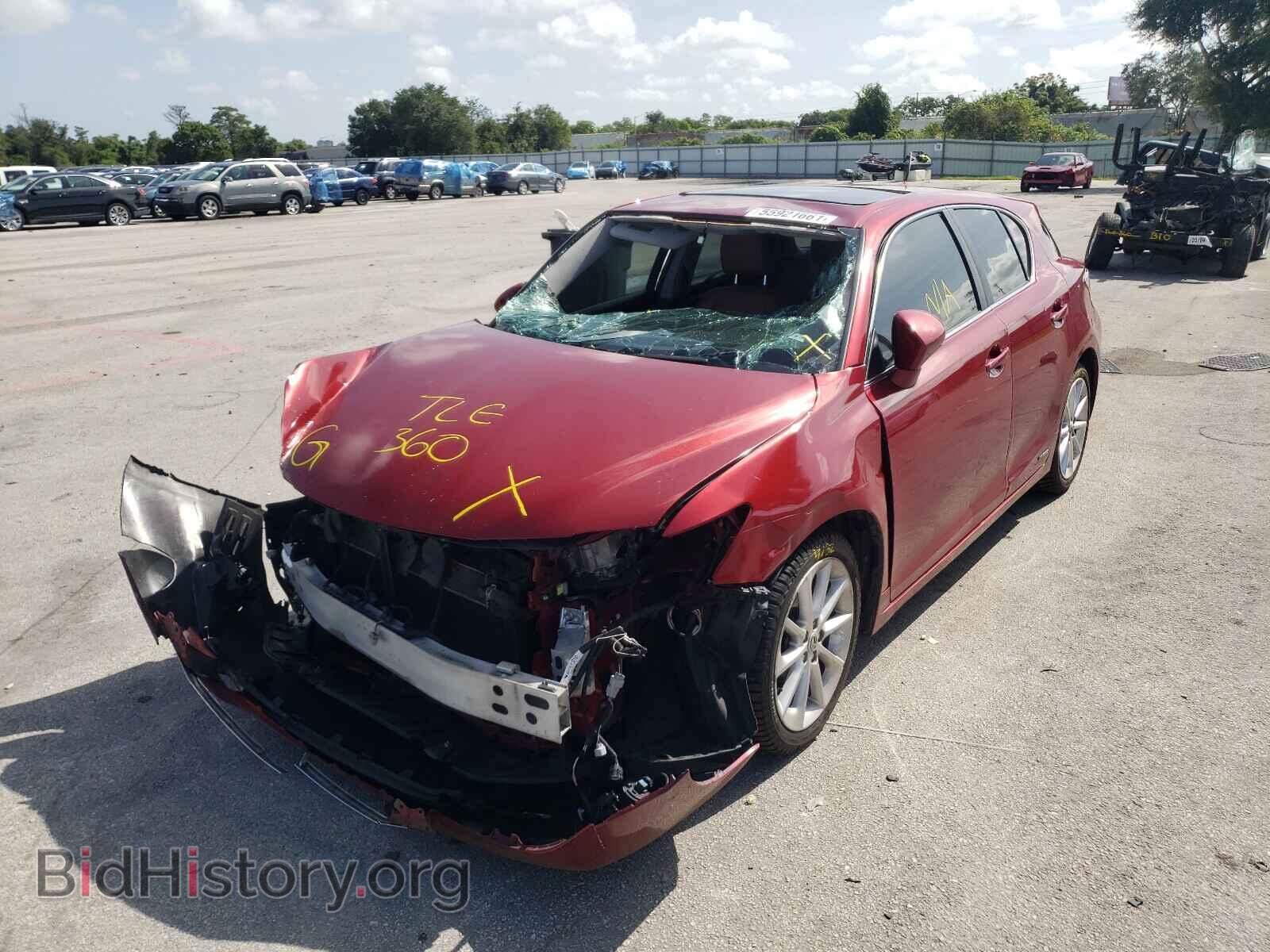 2012 LEXUS CT 200 - VIN: JTHKD5BH6C2119305 - Фото 2