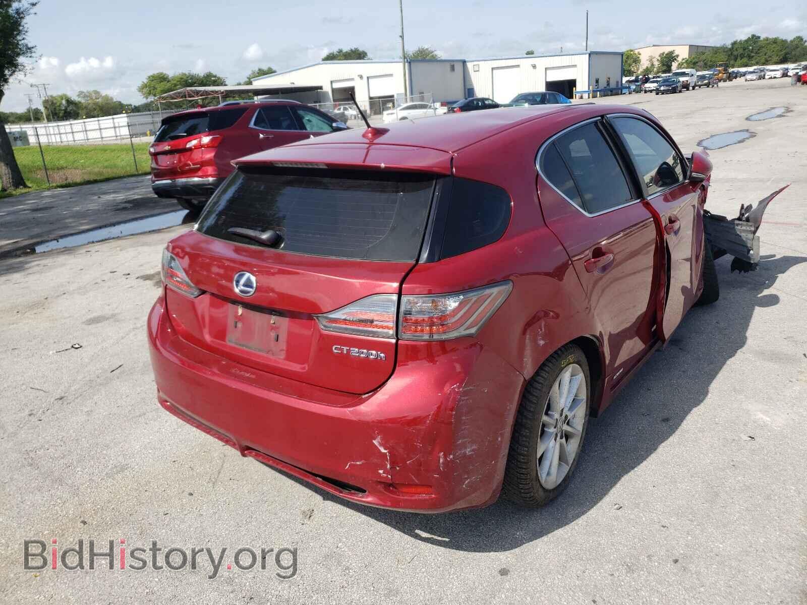 2012 LEXUS CT 200 - VIN: JTHKD5BH6C2119305 - Фото 4