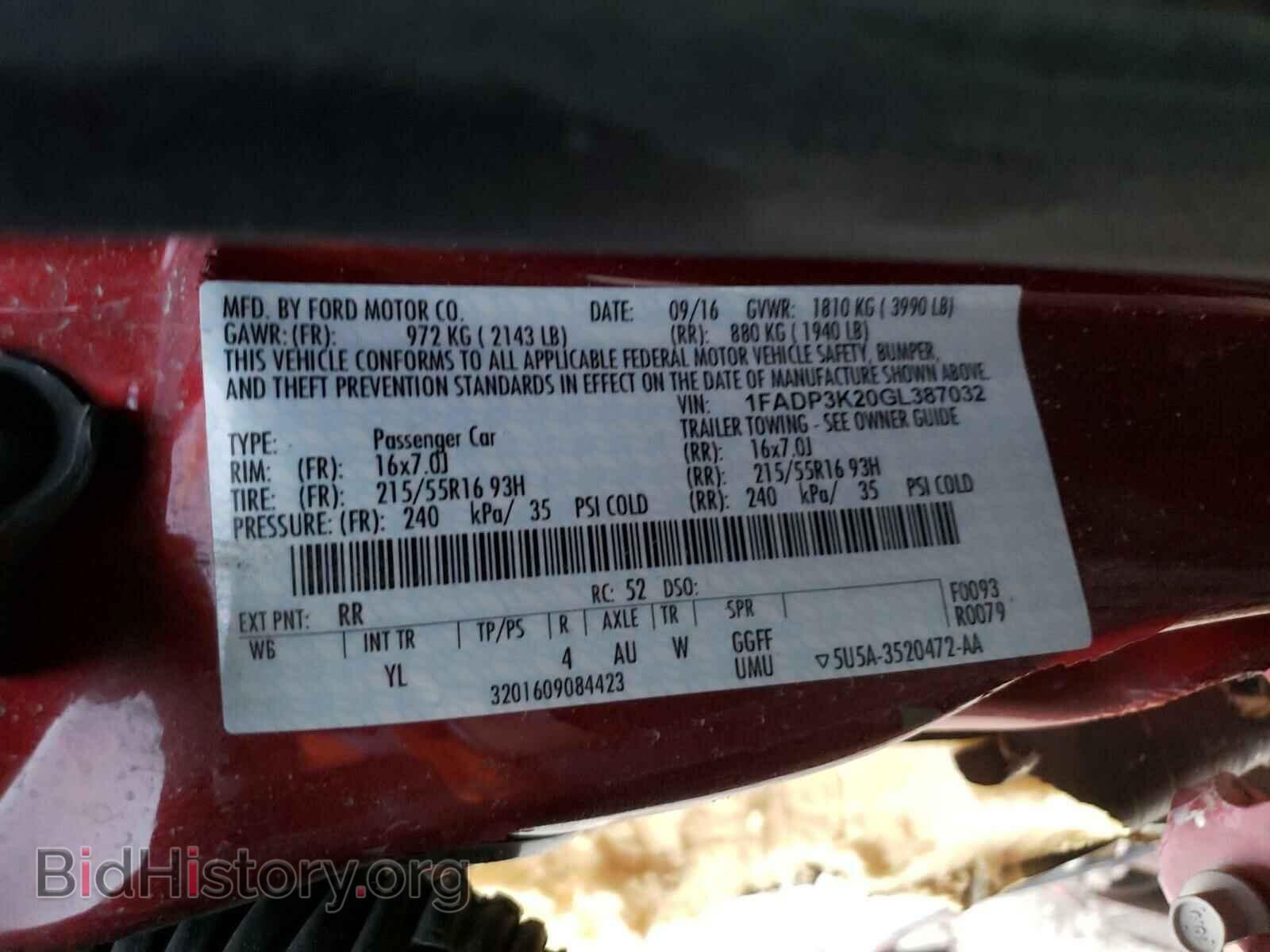 2016 FORD FOCUS - VIN: 1FADP3K20GL387032 - Photo 10
