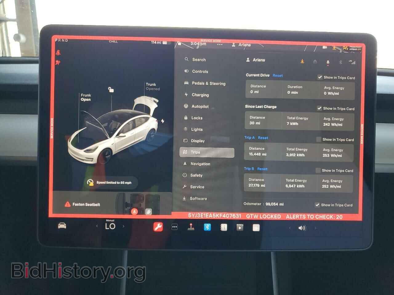 2019 TESLA MODEL 3 - VIN: 5YJ3E1EA5KF407631 - Photo 9