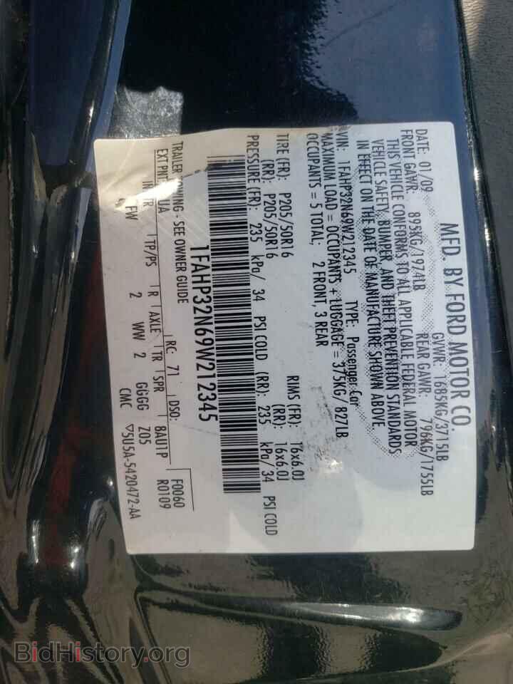 2009 FORD FOCUS - VIN: 1FAHP32N69W212345 - Фото 10