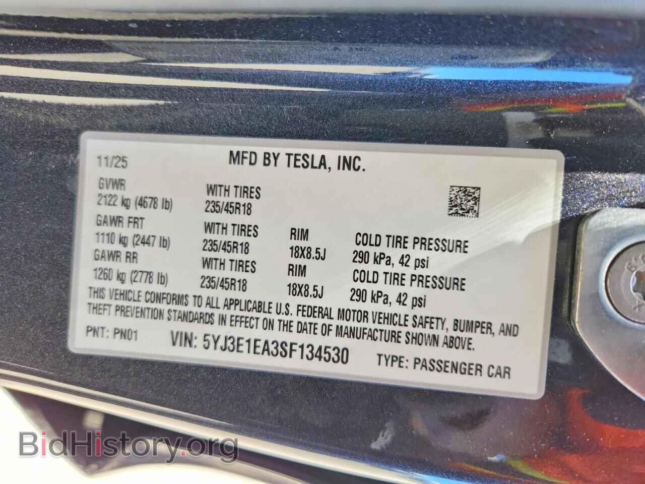 2025 TESLA MODEL 3 - VIN: 5YJ3E1EA3SF134530 - Photo 12