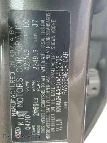 2010 KIA OPTIMA - VIN: KNAGH4A80A5453796 - Фото 12