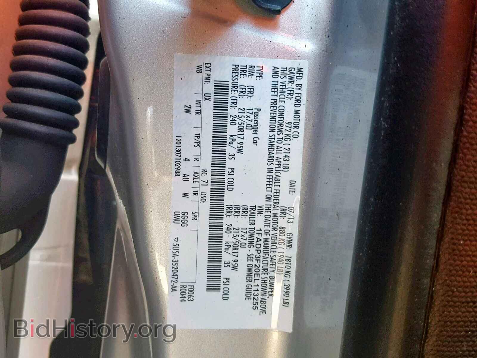 2014 FORD FOCUS SE - VIN: 1FADP3F20EL113255 - Фото 10