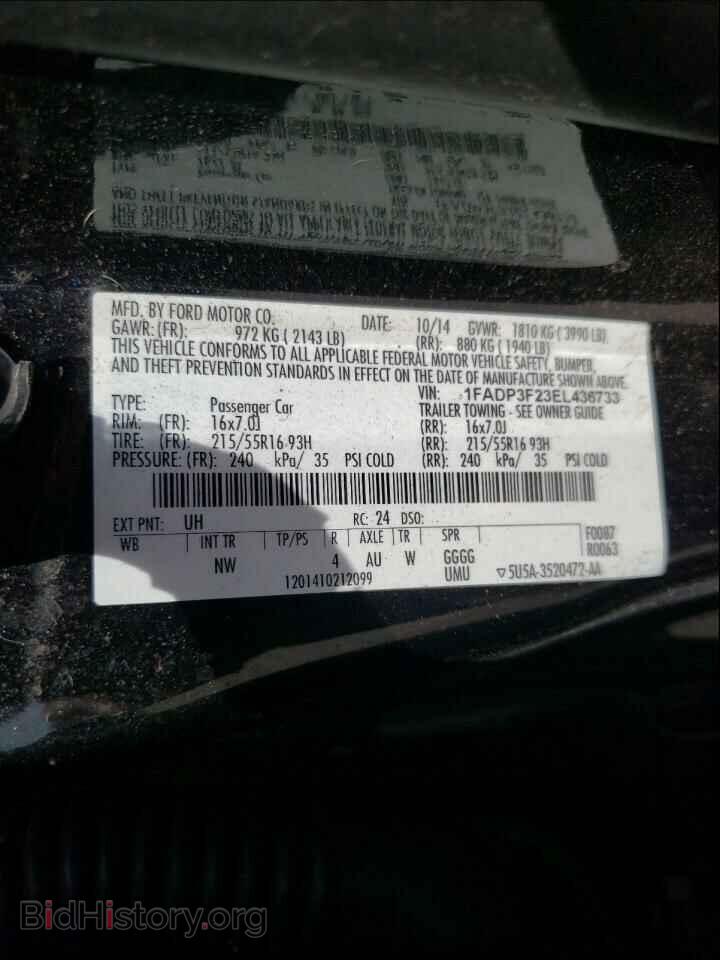2014 FORD FOCUS - VIN: 1FADP3F23EL436733 - Photo 10
