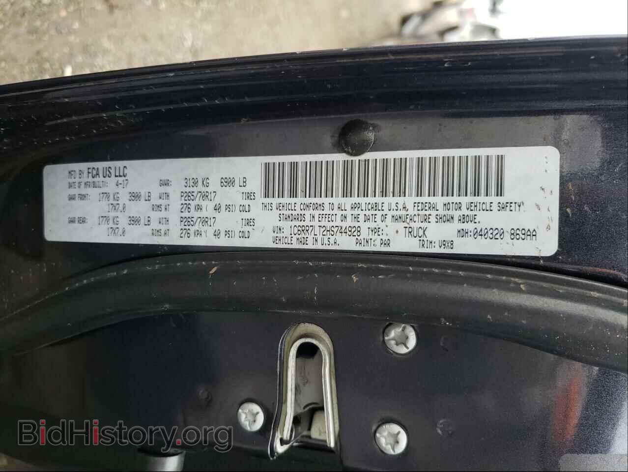 2017 RAM 1500 - VIN: 1C6RR7LT2HS744928 - Photo 10