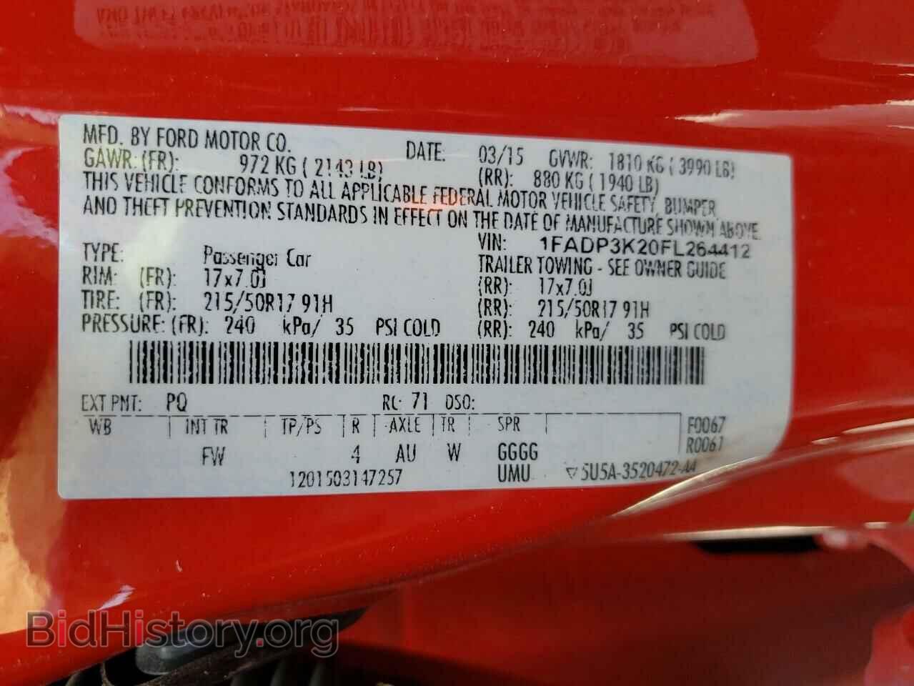 2015 FORD FOCUS - VIN: 1FADP3K20FL264412 - Фото 10