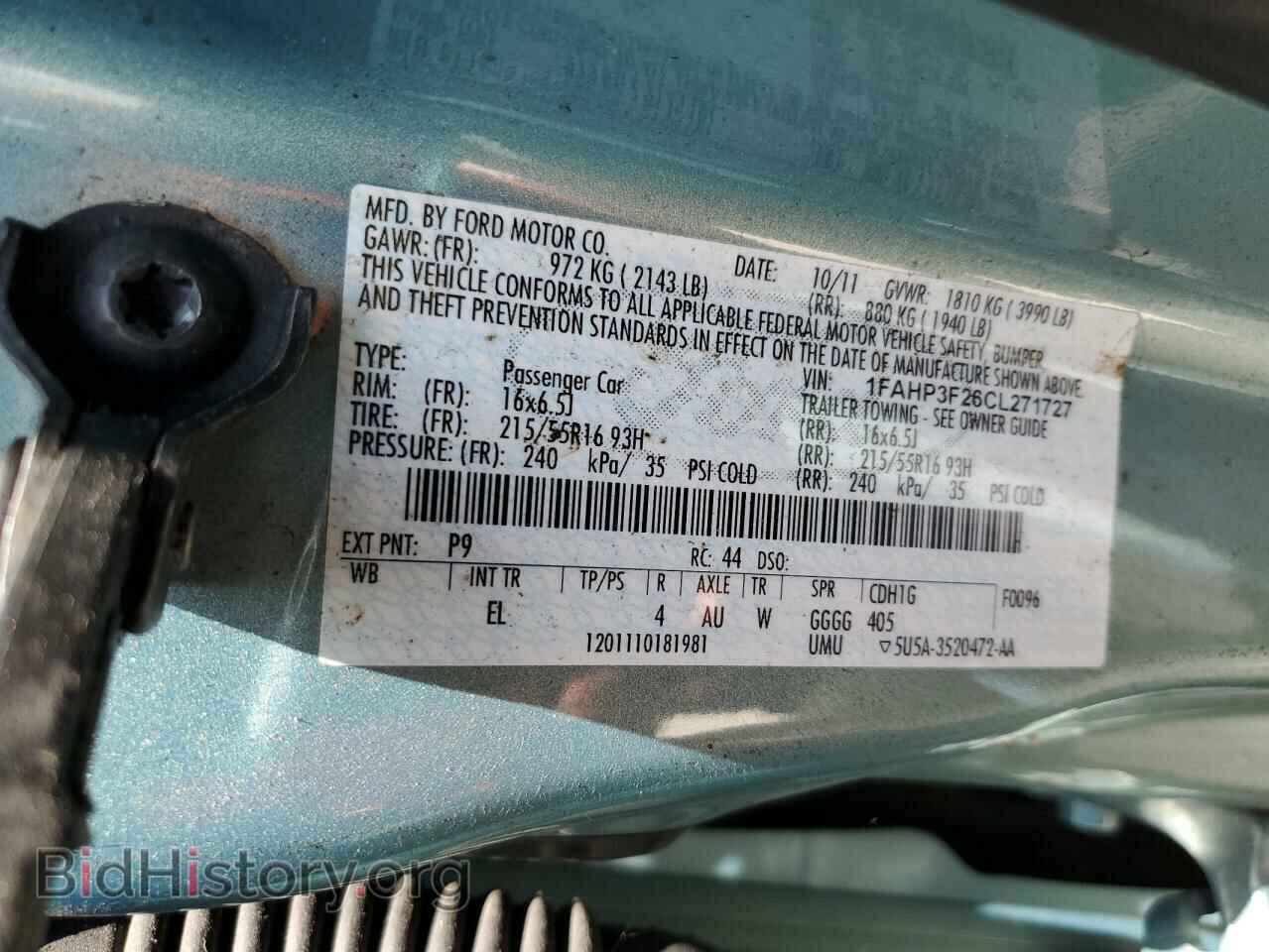 2012 FORD FOCUS - VIN: 1FAHP3F26CL271727 - Фото 13