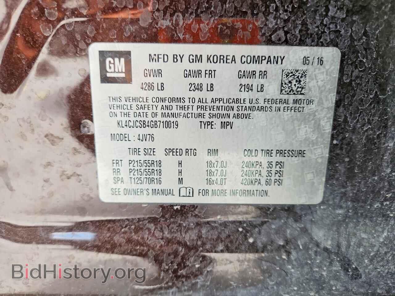 2016 BUICK ENCORE - VIN: KL4CJCSB4GB710019 - Photo 13