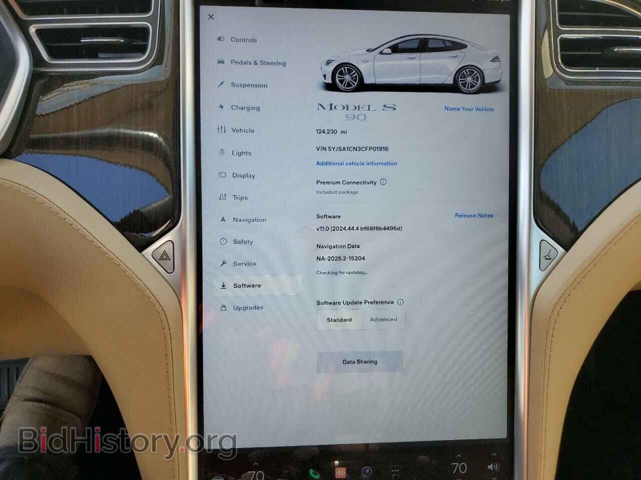2012 TESLA MODEL S - VIN: 5YJSA1CN3CFP01916 - Фото 9