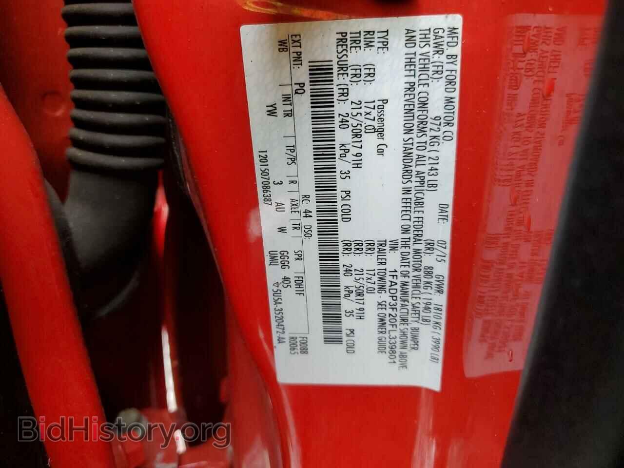 2015 FORD FOCUS - VIN: 1FADP3F20FL339801 - Фото 12