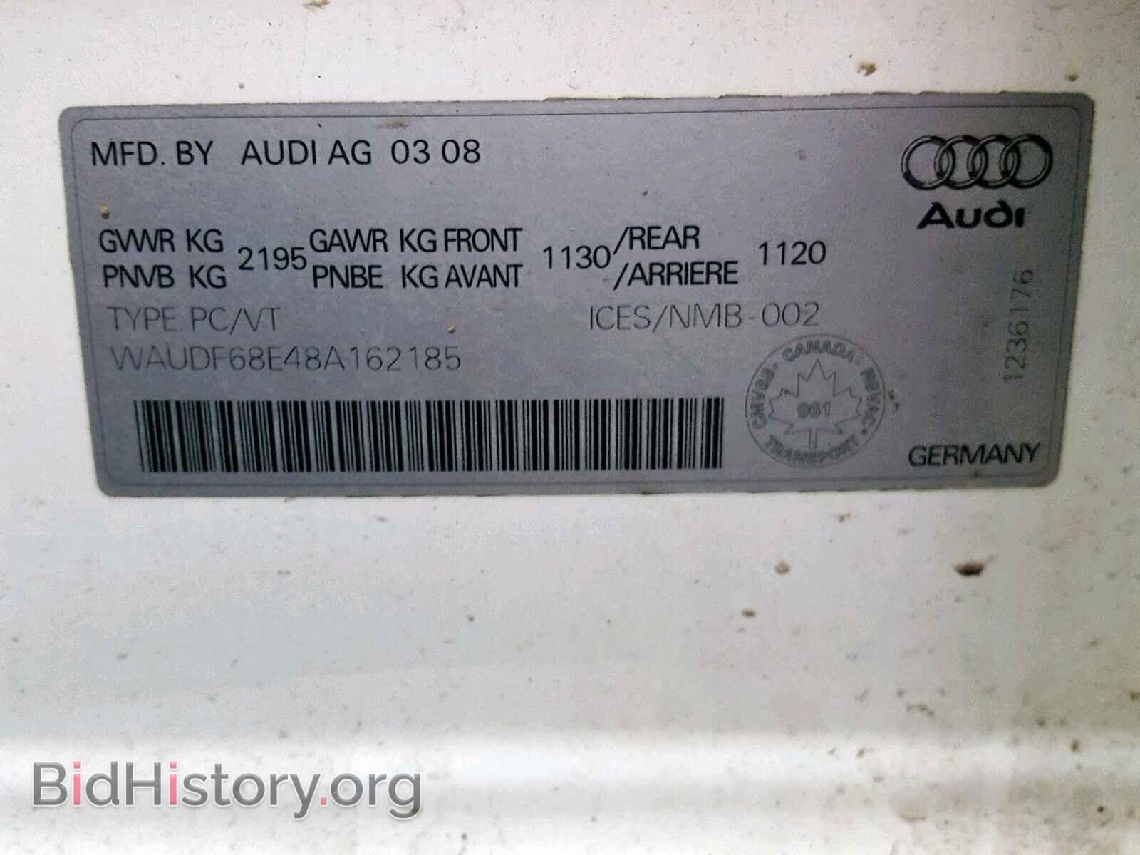 2008 AUDI A4 - VIN: WAUDF68E48A162185 - Фото 10