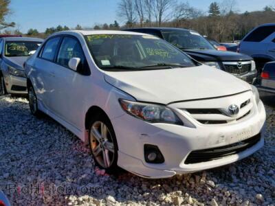 2013 Toyota COROLLA BA, white — VIN 2T1BU4EE2DC035725, Copart