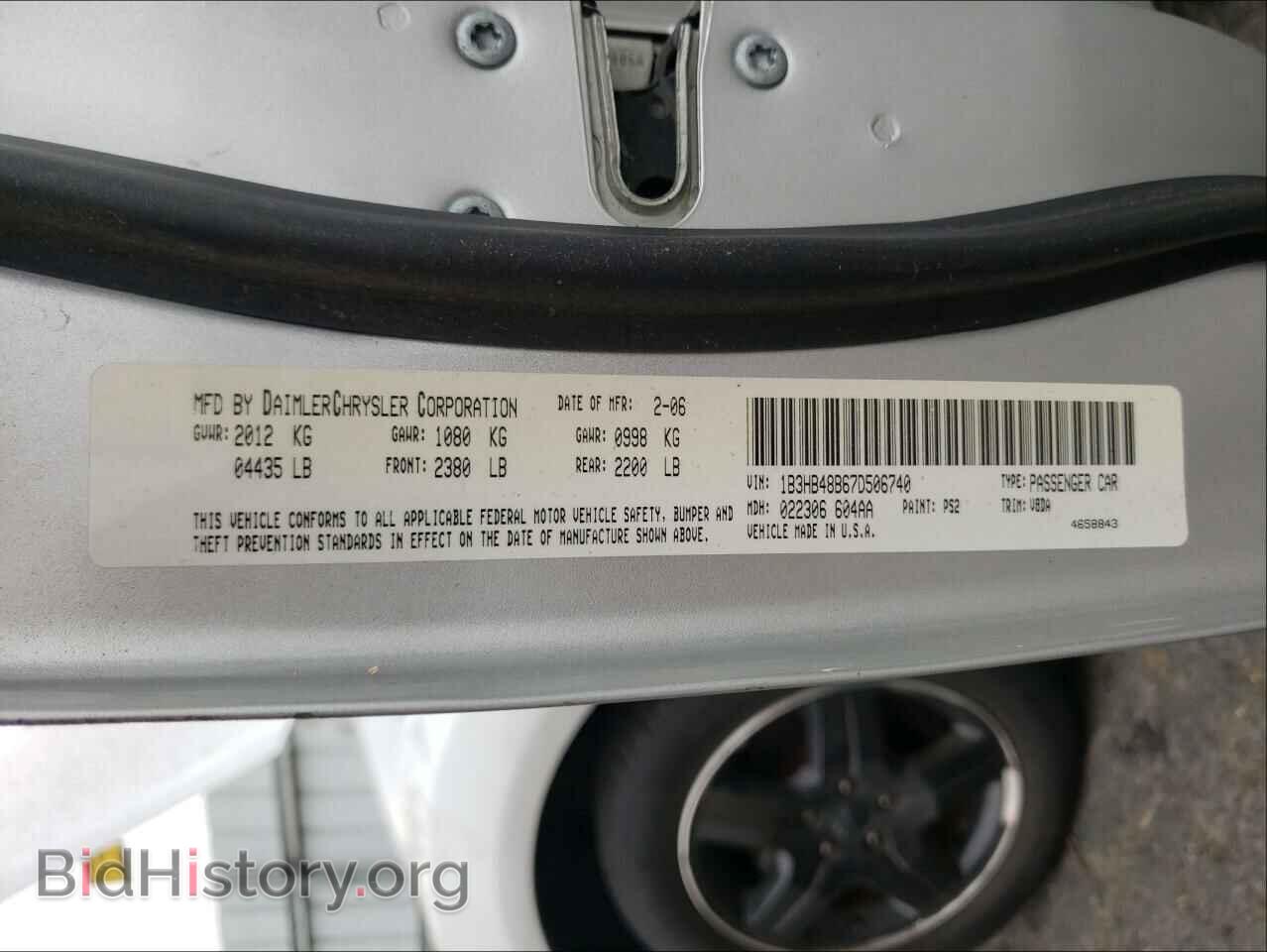 2007 DODGE CALIBER - VIN: 1B3HB48B67D506740 - Photo 10