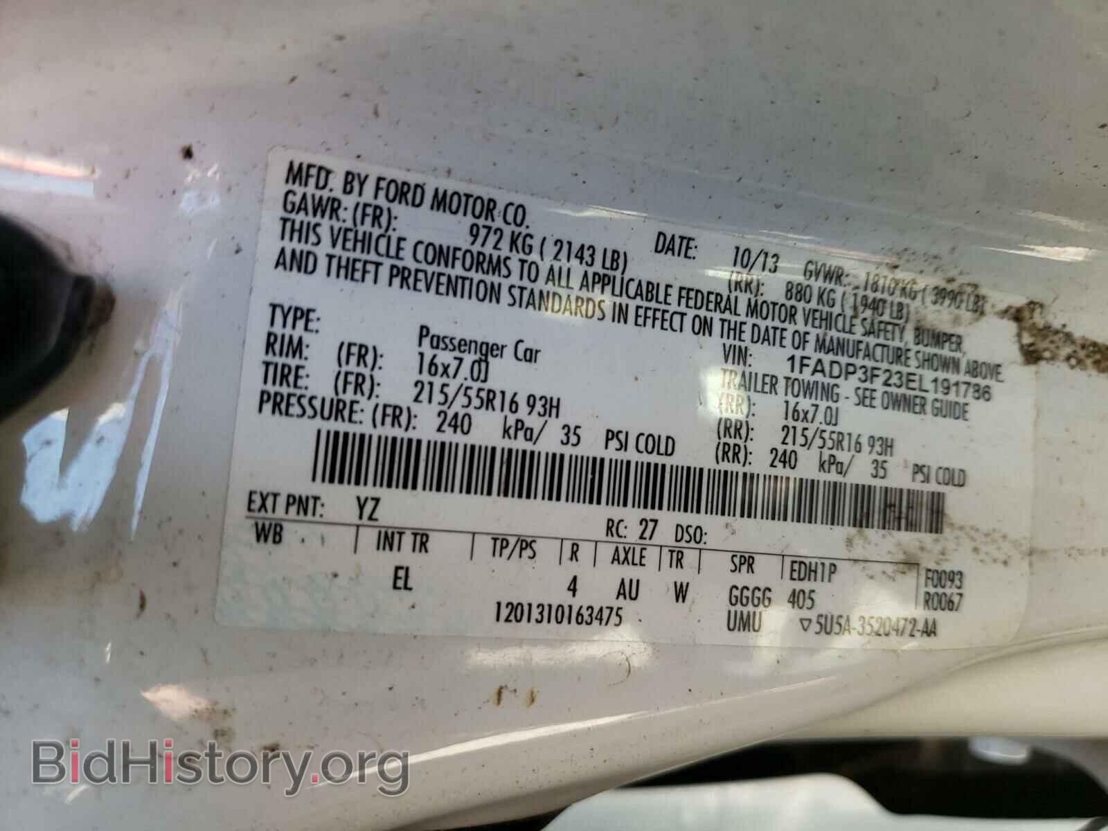 2014 FORD FOCUS - VIN: 1FADP3F23EL191786 - Photo 10