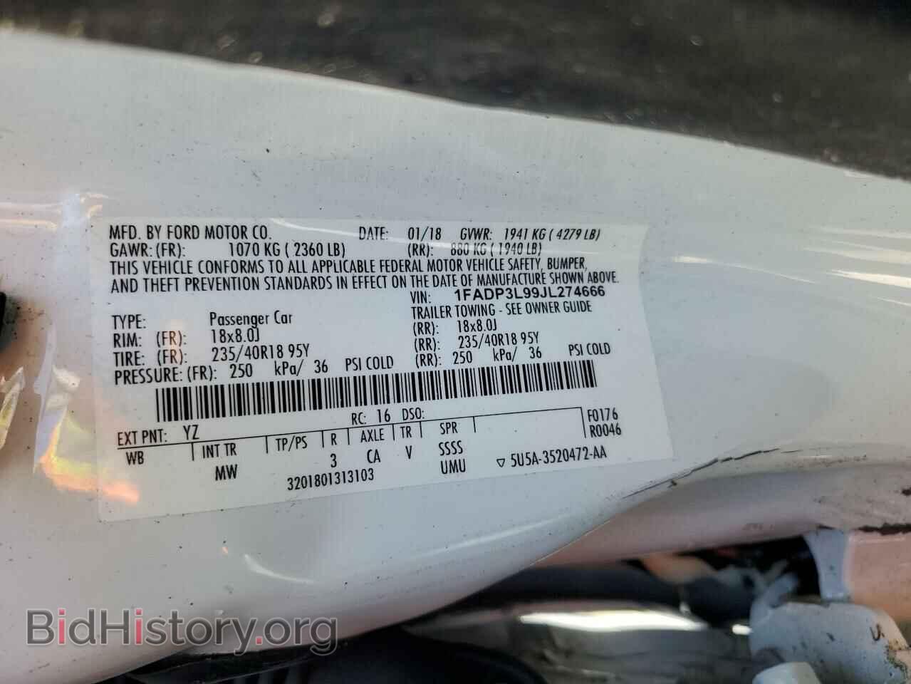 2018 FORD FOCUS - VIN: 1FADP3L99JL274666 - Фото 12