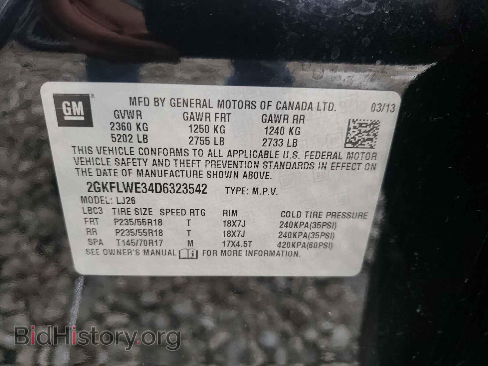 2013 GMC TERRAIN - VIN: 2GKFLWE34D6323542 - Фото 10