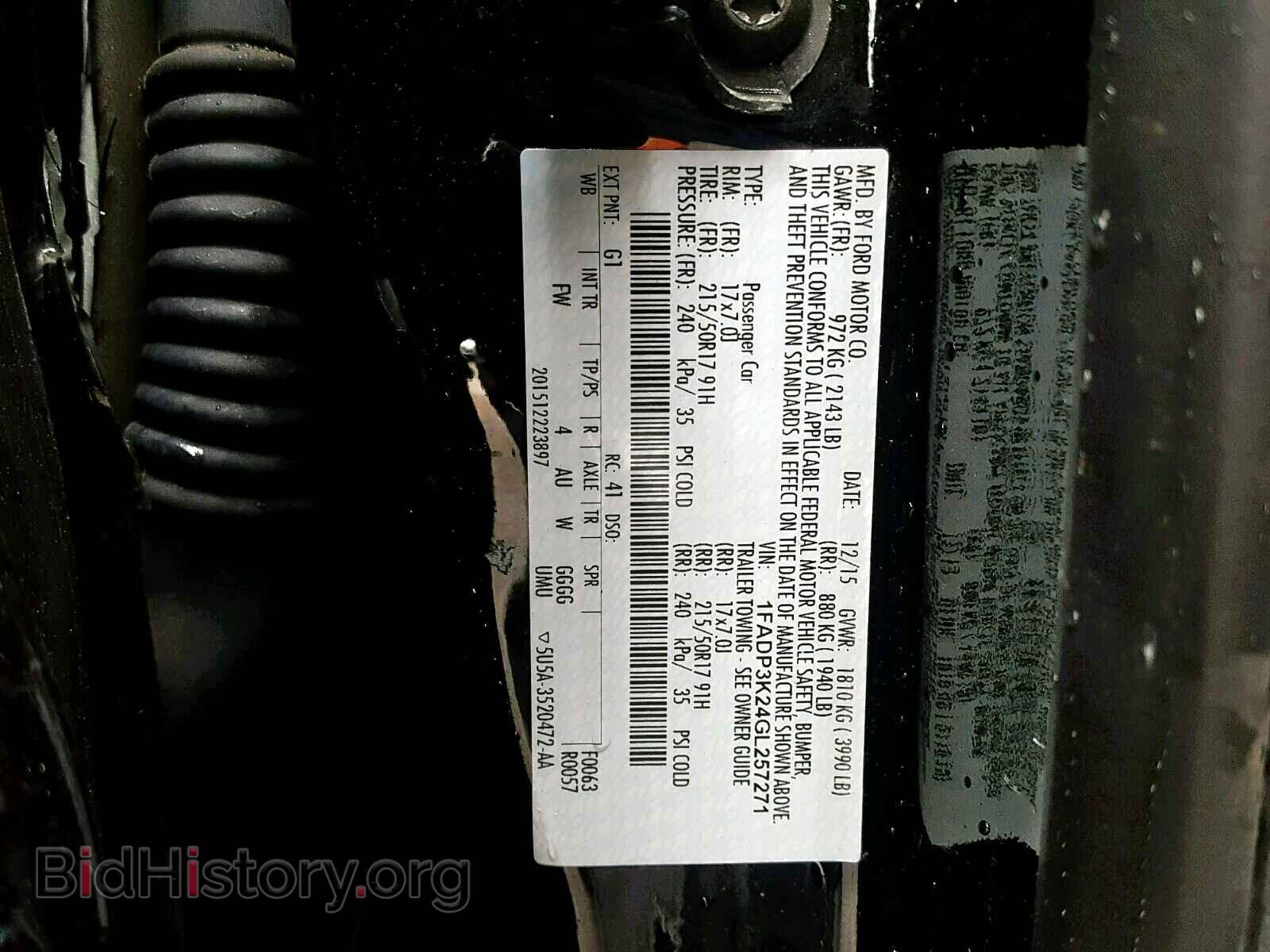 2016 FORD FOCUS - VIN: 1FADP3K24GL257271 - Фото 10