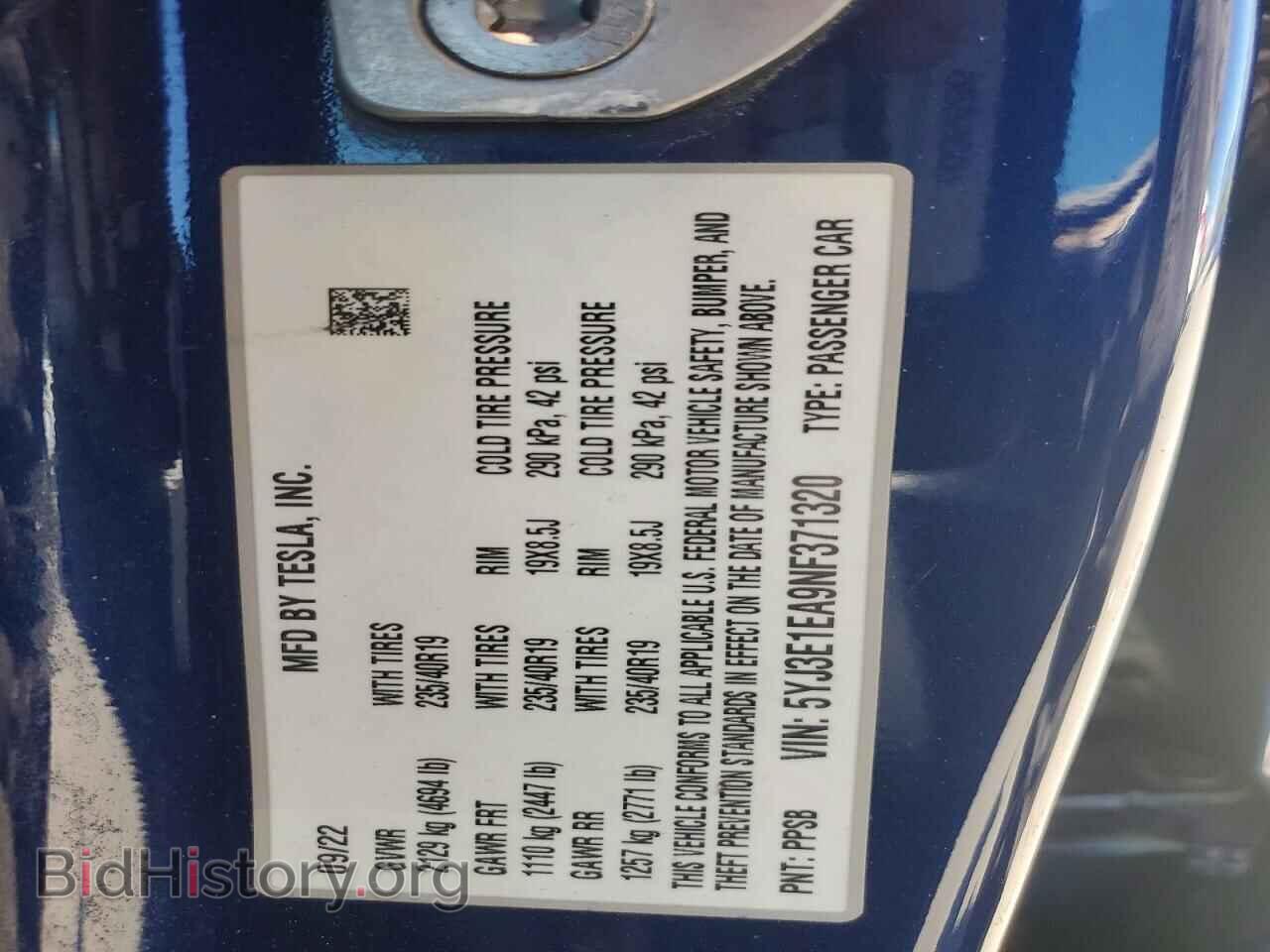 2022 TESLA MODEL 3 - VIN: 5YJ3E1EA9NF371320 - Photo 12