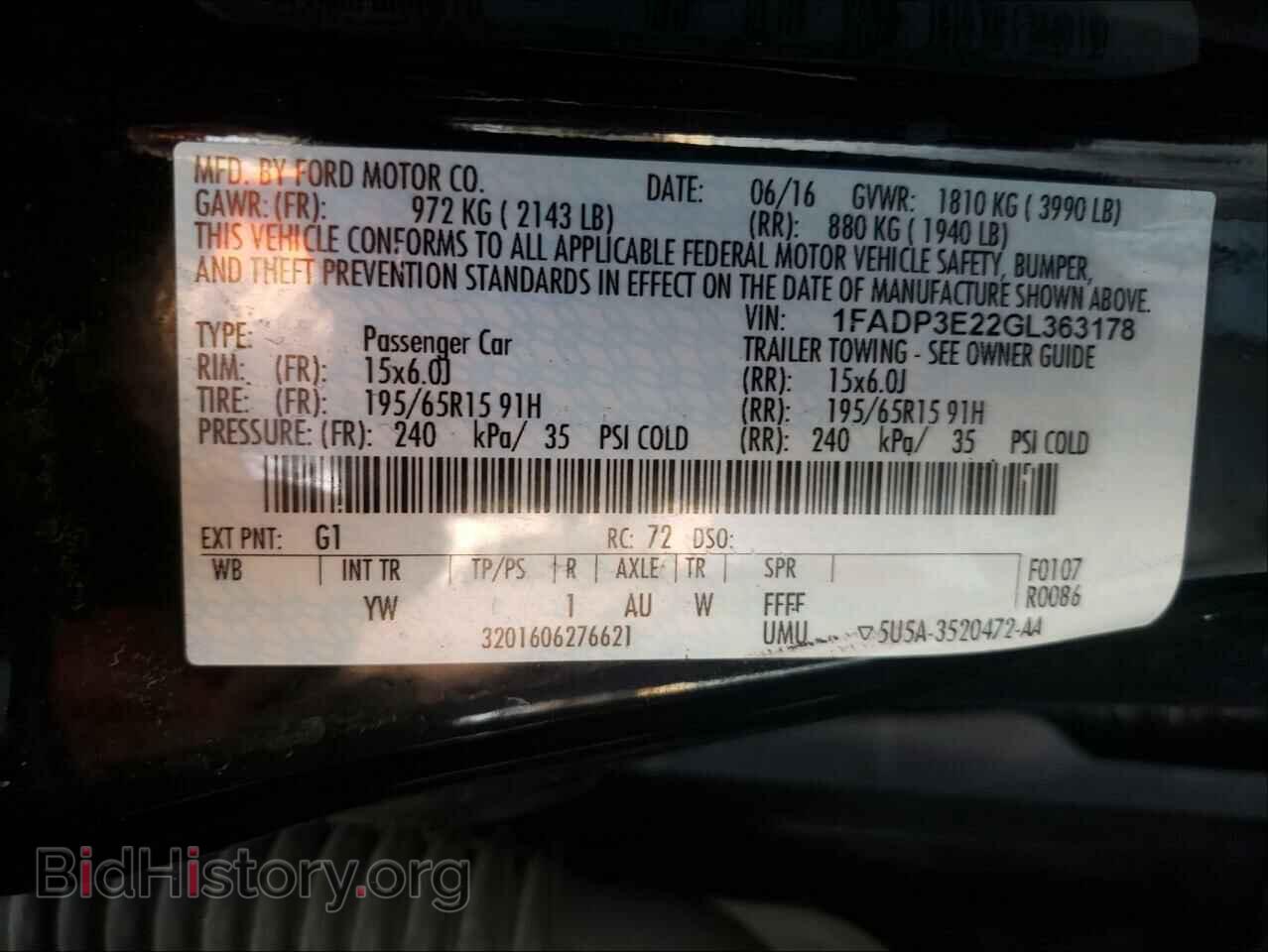 2016 FORD FOCUS - VIN: 1FADP3E22GL363178 - Photo 10