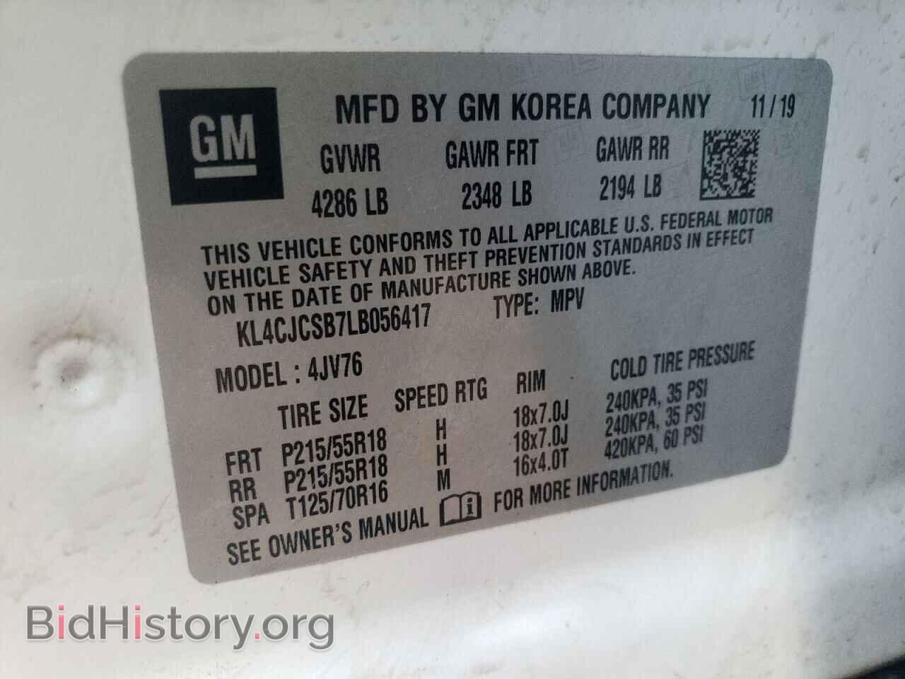 2020 BUICK ENCORE - VIN: KL4CJCSB7LB056417 - Photo 10