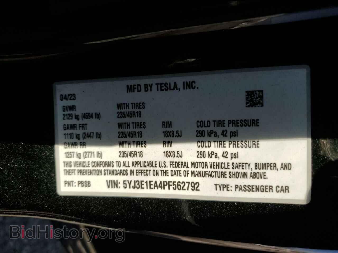 2023 TESLA MODEL 3 - VIN: 5YJ3E1EA4PF562792 - Photo 13