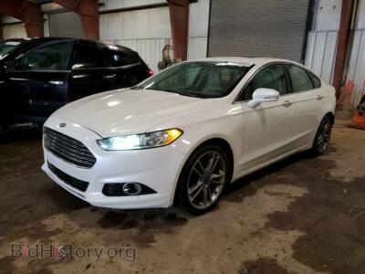 2016 Ford FUSION Titanium, белый — VIN 3FA6P0K91GR301703, Copart