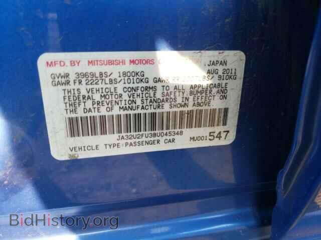 2011 MITSUBISHI LANCER - VIN: JA32U2FU3BU045348 - Фото 10