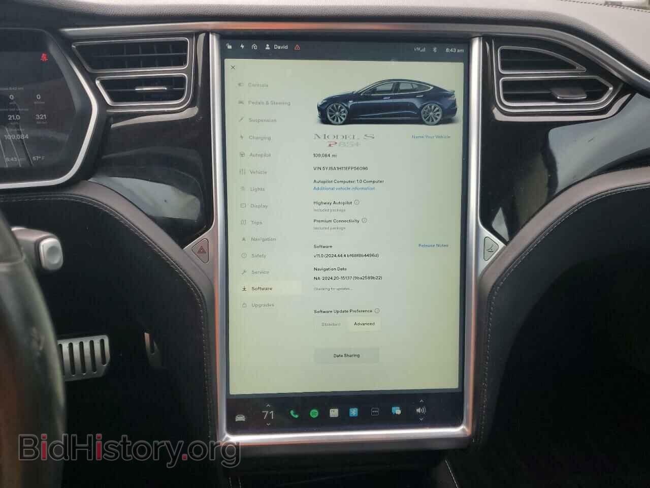 2014 TESLA MODEL S - VIN: 5YJSA1H11EFP56096 - Photo 9