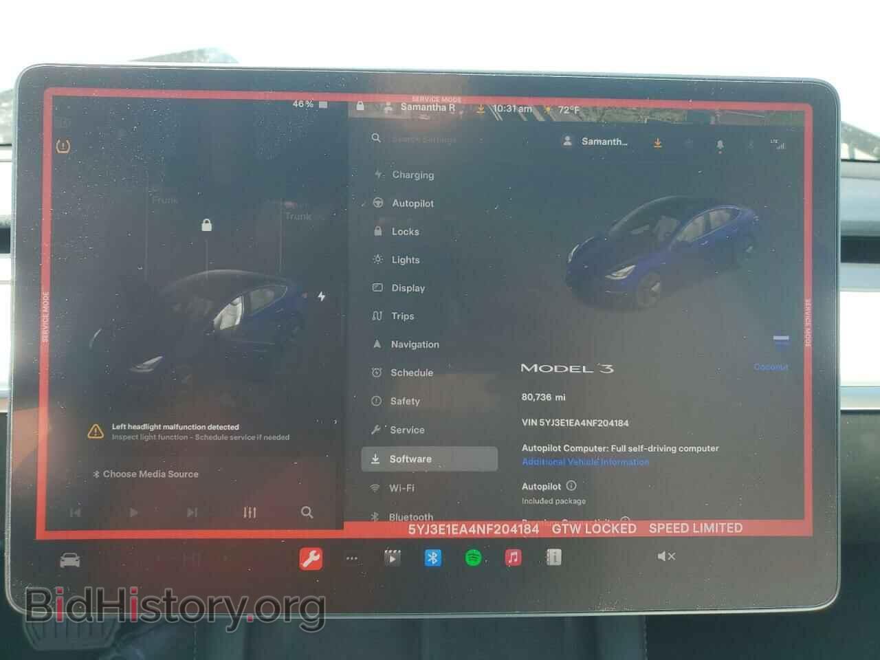 2022 TESLA MODEL 3 - VIN: 5YJ3E1EA4NF204184 - Фото 9