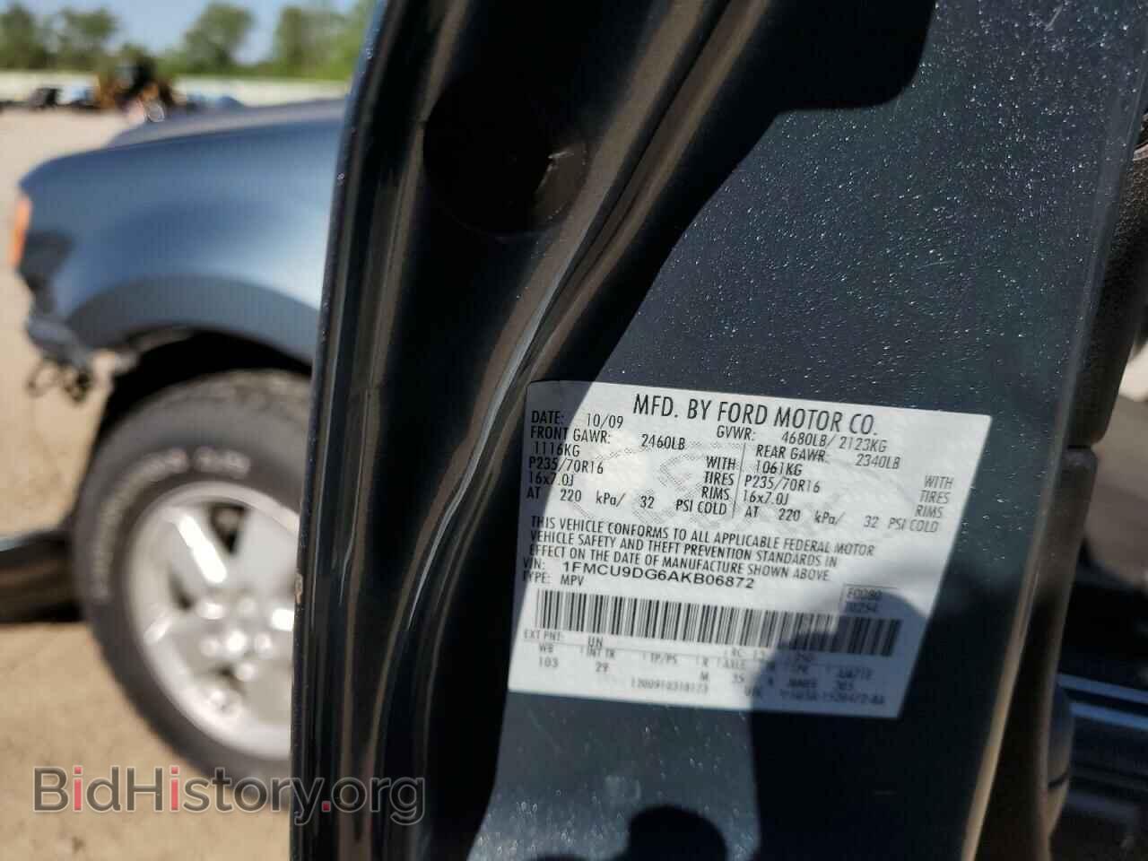 2010 FORD ESCAPE - VIN: 1FMCU9DG6AKB06872 - Фото 12