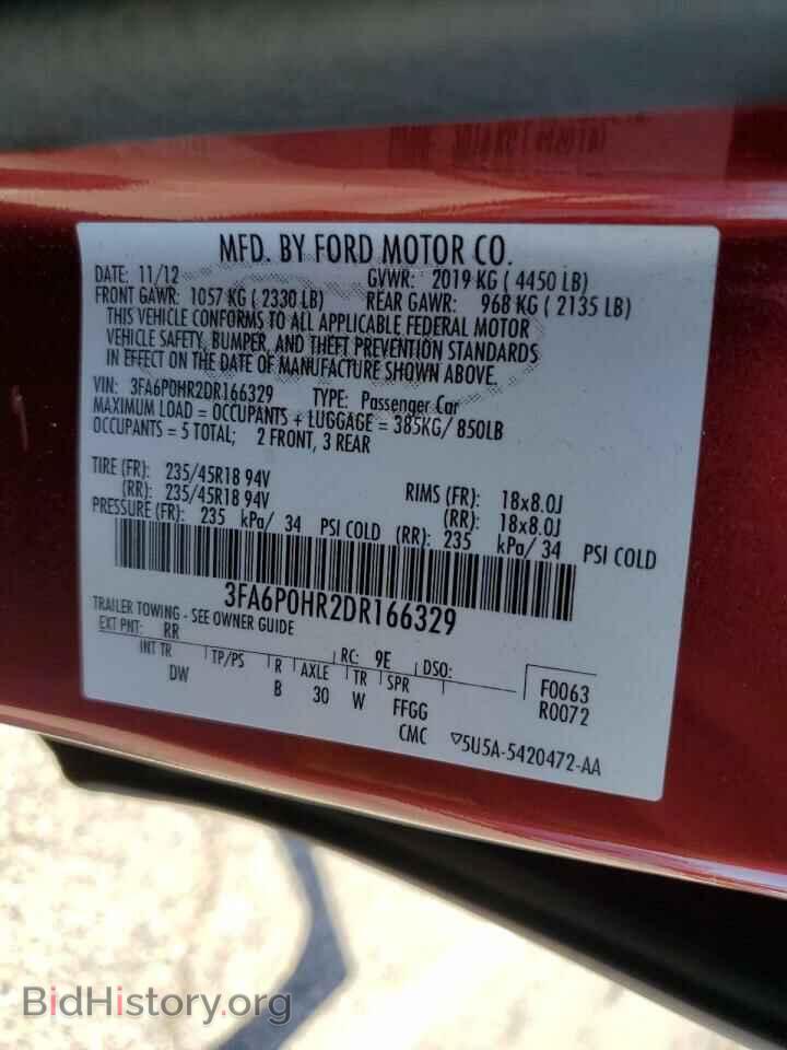 2013 FORD FUSION - VIN: 3FA6P0HR2DR166329 - Photo 10