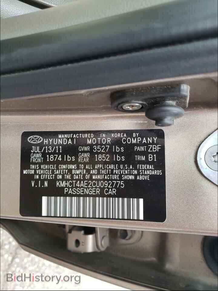 2012 HYUNDAI ACCENT - VIN: KMHCT4AE2CU092775 - Фото 10