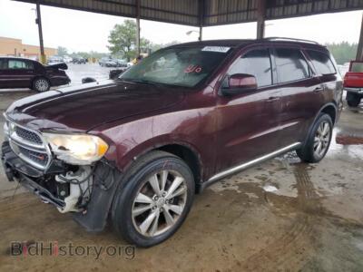 2012 Dodge DURANGO SXT, бордовый — VIN 1C4RDHAG3CC237140, Copart