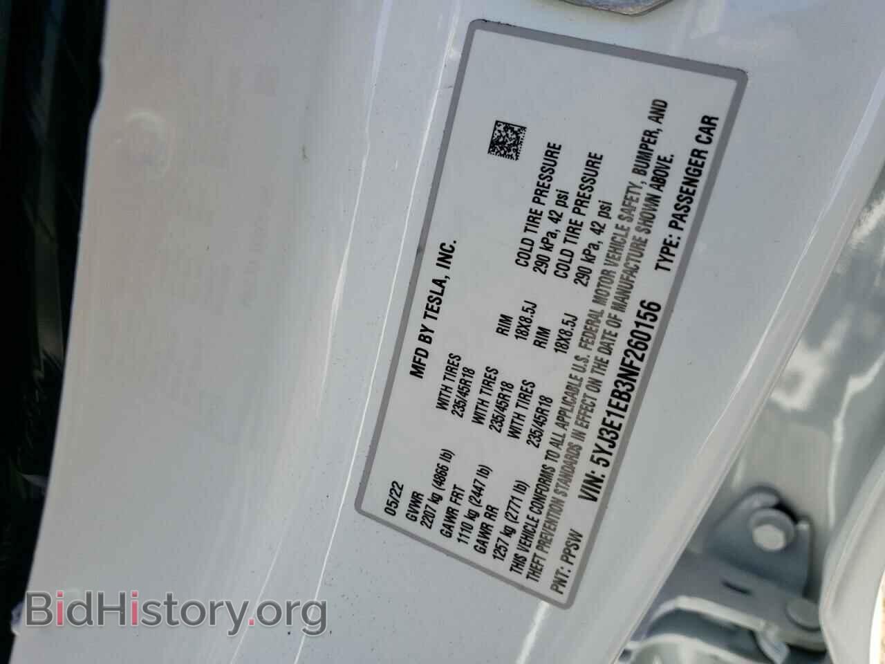 2022 TESLA MODEL 3 - VIN: 5YJ3E1EB3NF260156 - Photo 10