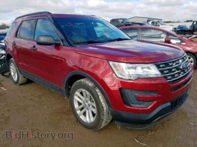 2016 Ford EXPLORER, красный — VIN 1FM5K8B81GGB03667, Copart