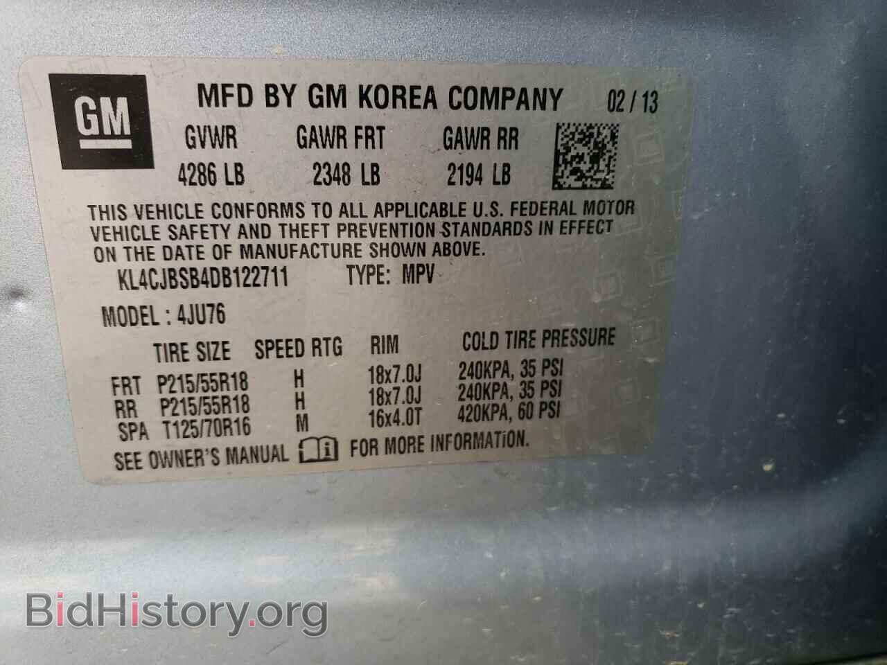 2013 BUICK ENCORE - VIN: KL4CJBSB4DB122711 - Фото 13