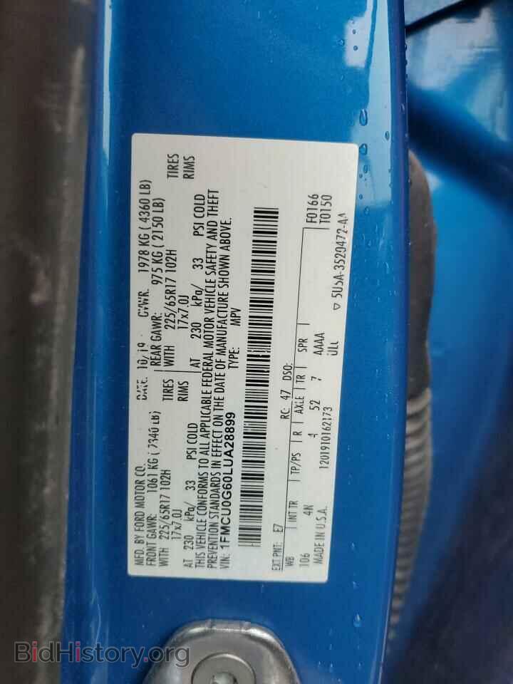 2020 FORD ESCAPE - VIN: 1FMCU0G60LUA28899 - Photo 13